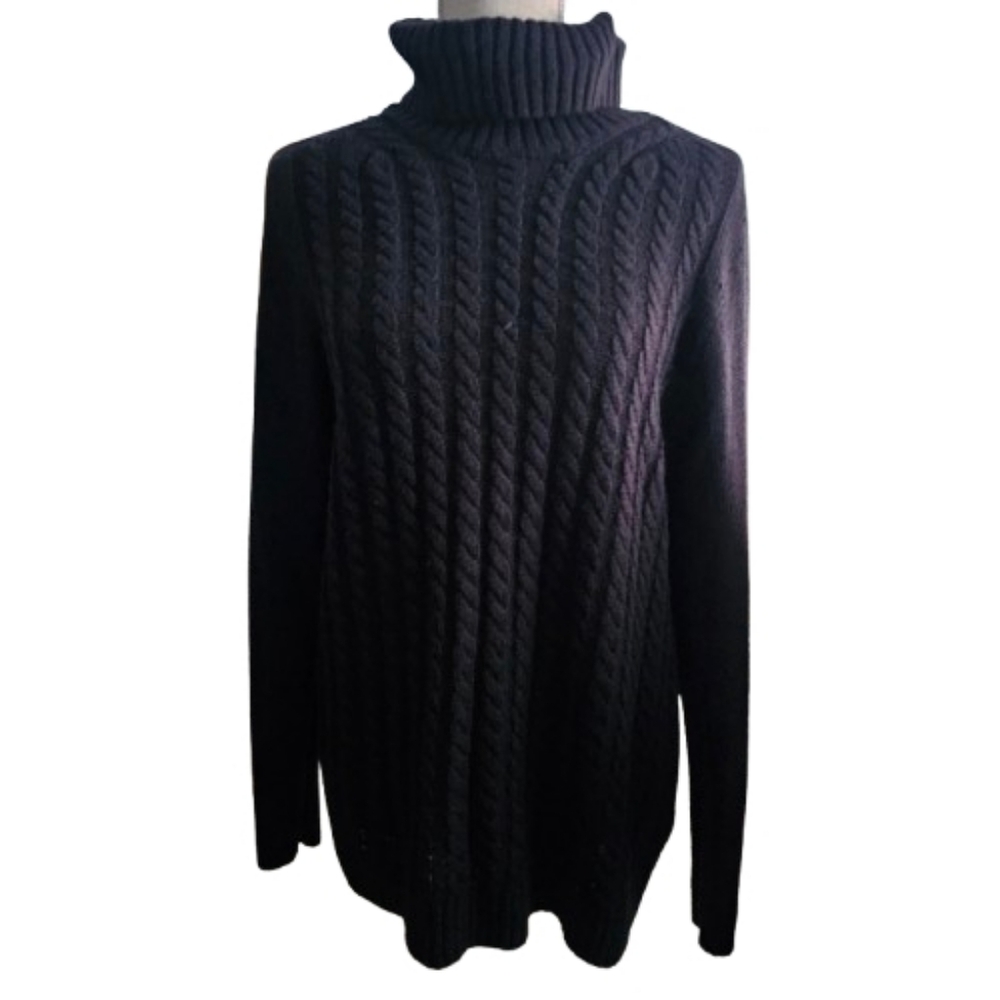Croft & Barrow Black Cable Knit Sweater